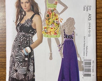 McCall's 6110 Empire waist summer dress sewing pattern 4-12 UNCUT