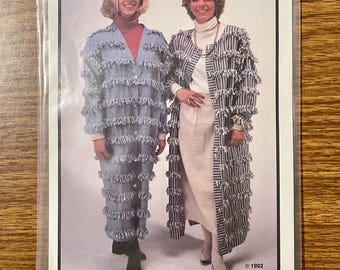Indygo Junction 213 Surely Shaggy coat 1990's sewing pattern All sizes UNCUT