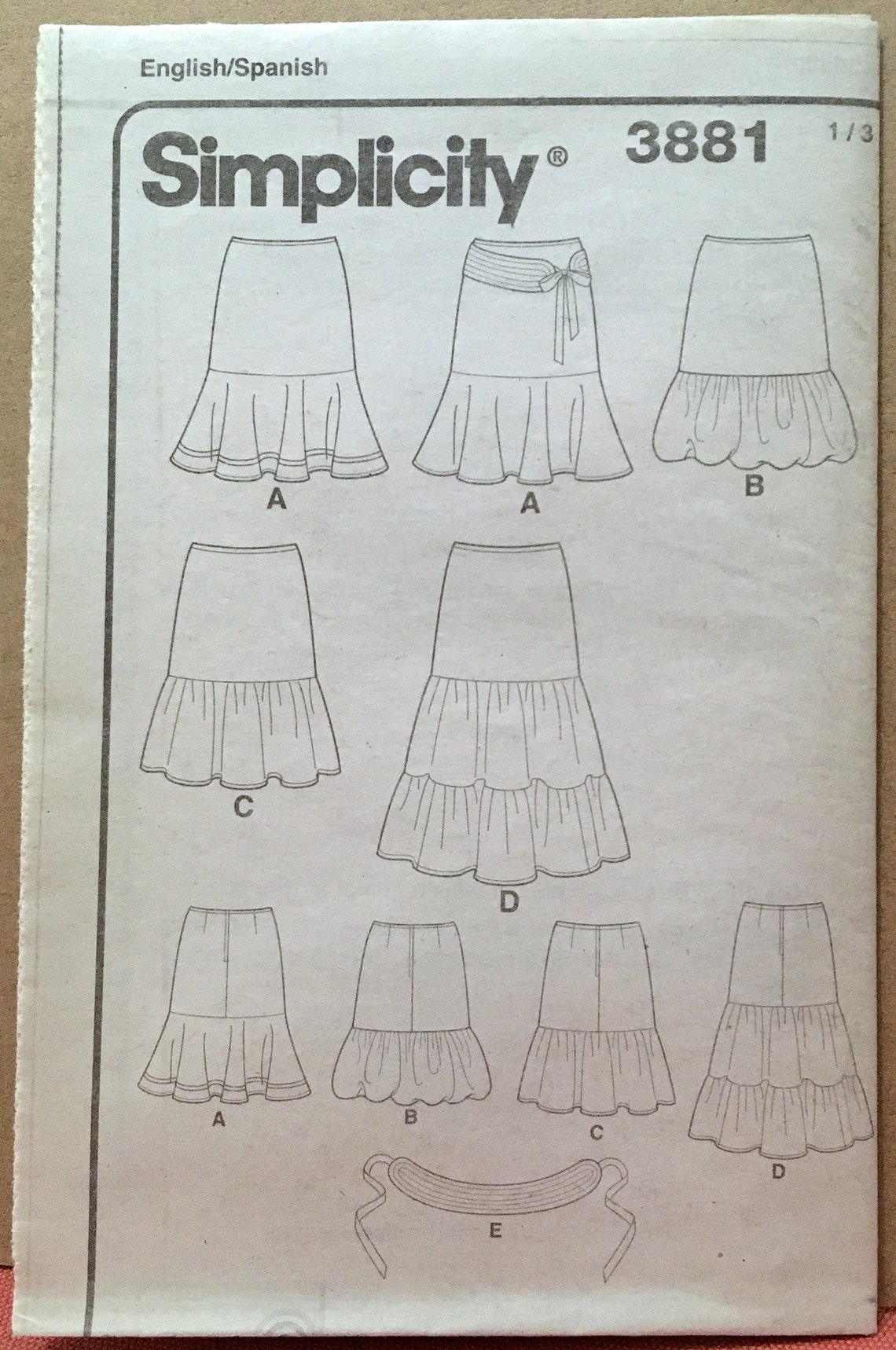 Simplicity 3881 Karen Z assorted designer skirts sewing | Etsy