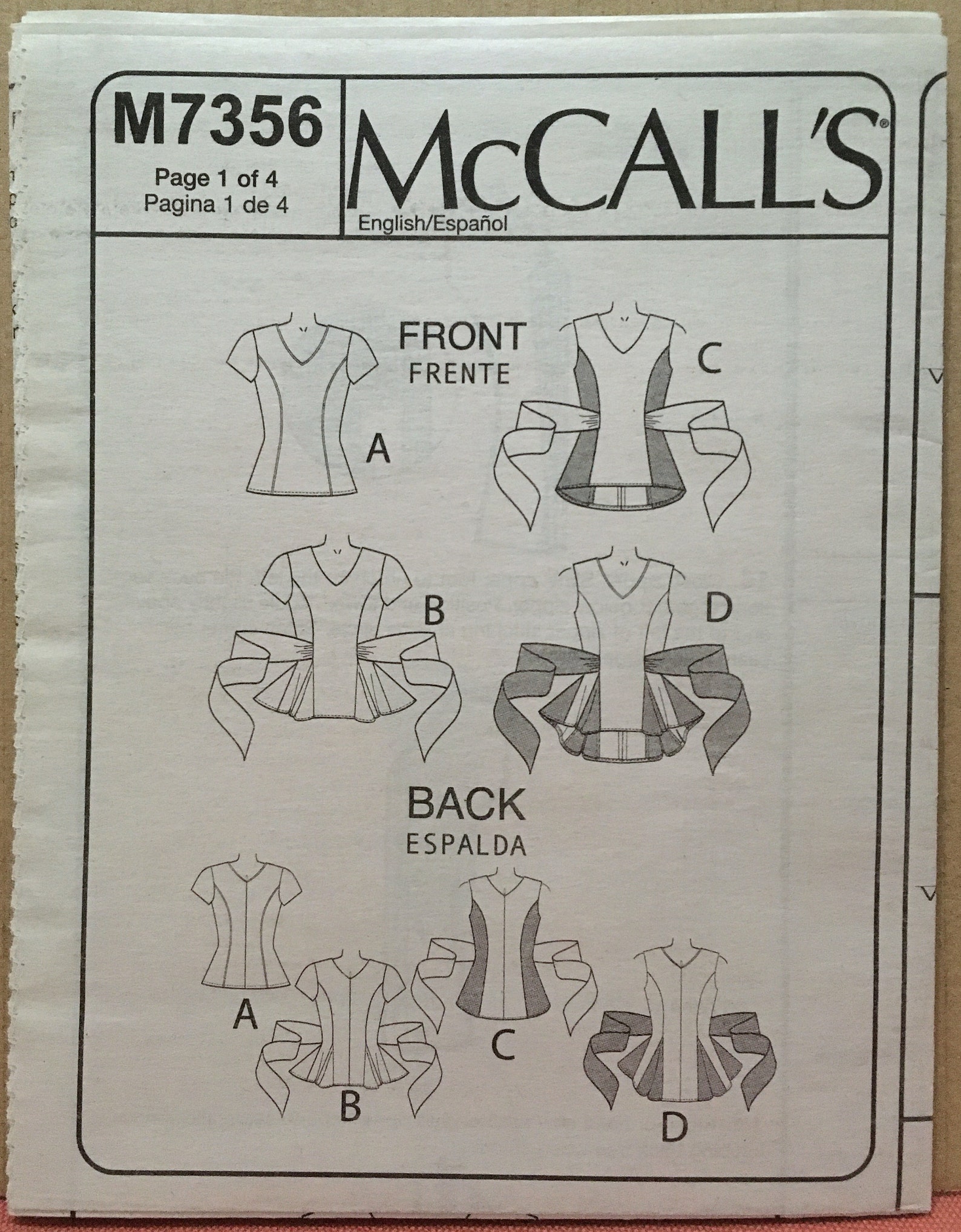 McCall's 7356 Summer tunics with princess seams sewing | Etsy