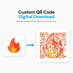 Niestandardowy kod QR z obrazka: strona internetowa, media społecznościowe, startup