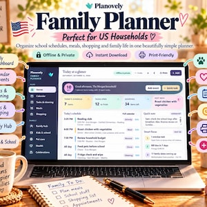 インタラクティブ・ファミリープランナー、オフラインHTML家庭整理ツール、米国版