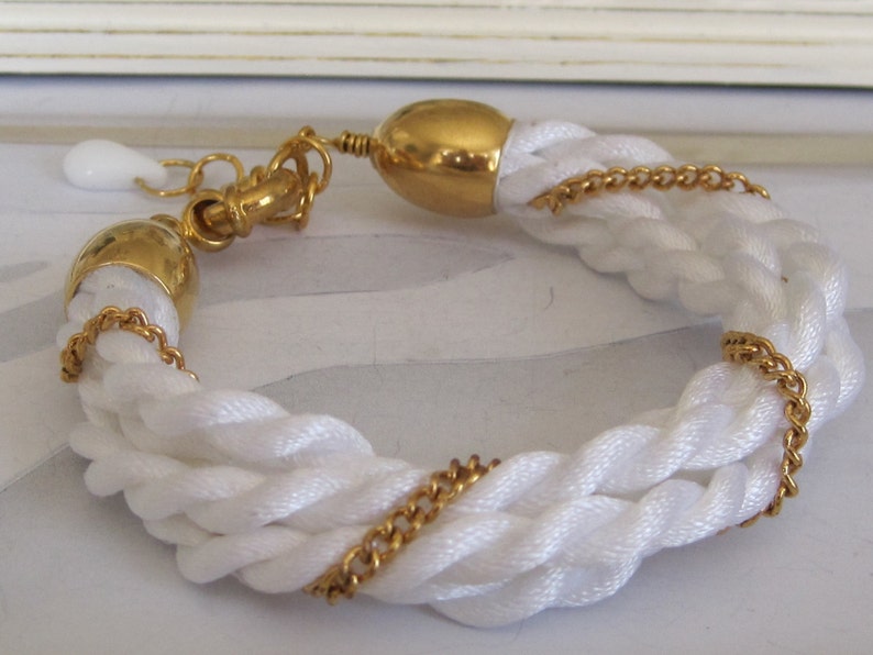White Rope Bracelet Etsy