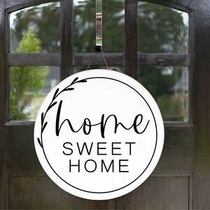 Home Sweet Home SVG | Home Sweet Home Digital Cut File | Welcome SVG File | Door Hanger svg | Home Sweet Home Round Door Hanger SVG