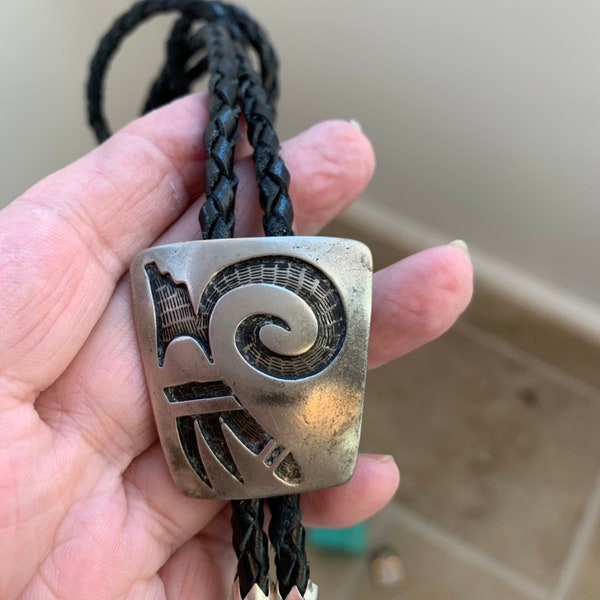 Vtg Probably Hopi Silver 1957-1967 Bolo