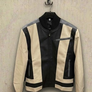 Chaqueta de cuero inspirada en Ferris Bueller / Chaqueta de cosplay de Matthew Broderick / Chaqueta de cuero genuino hecha a mano / Disfraz de película de los 80