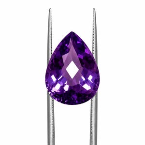 Natural Purple Amethyst Pear Cut Gemstone | Faceted Loose Amethyst Stone | Purple Gemstone for Ring & Jewelry Making | Gift for Gemstone Lov