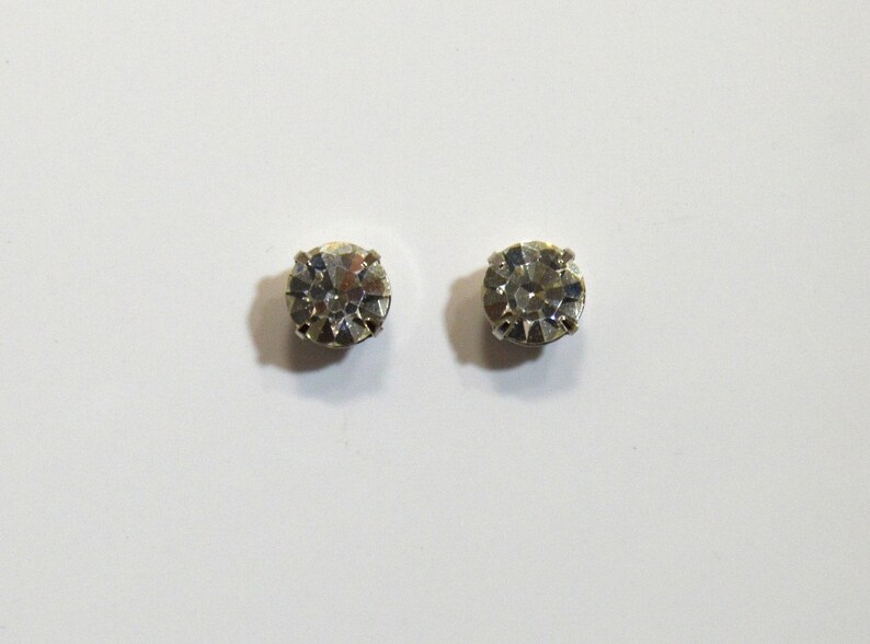 9 Mm Round Swarovski Crystal Nonpierced Earrings Etsy