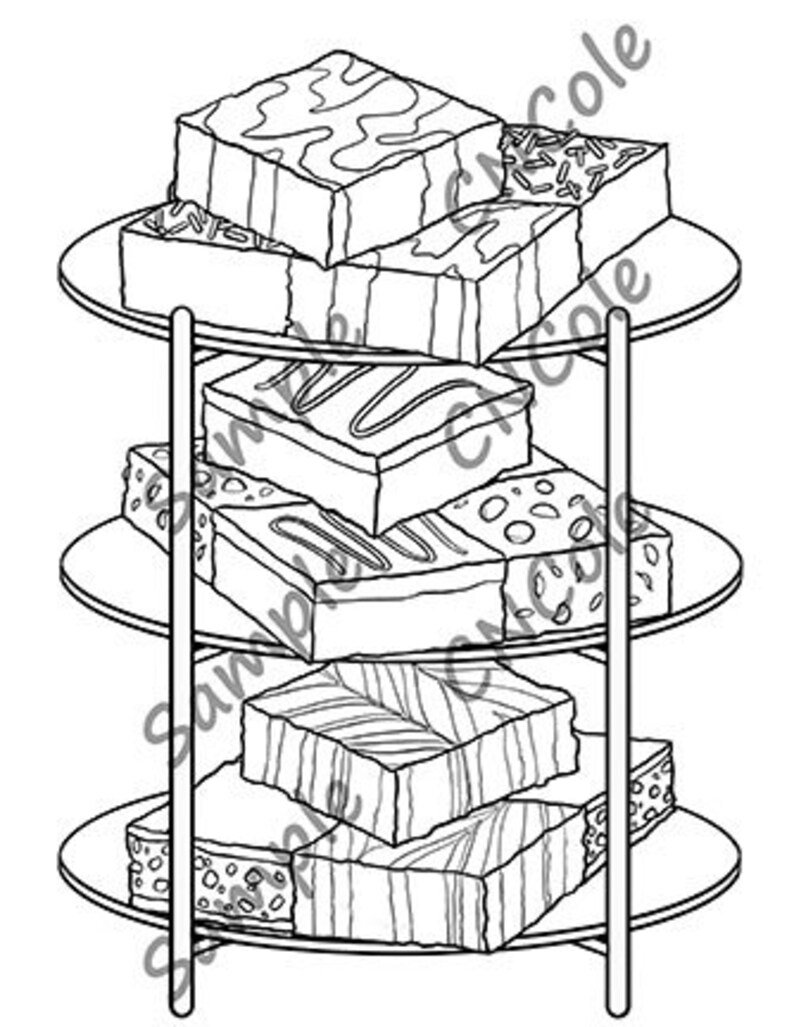 Brownies Printable Coloring Page Instant Download JPEG and PDF - Etsy UK