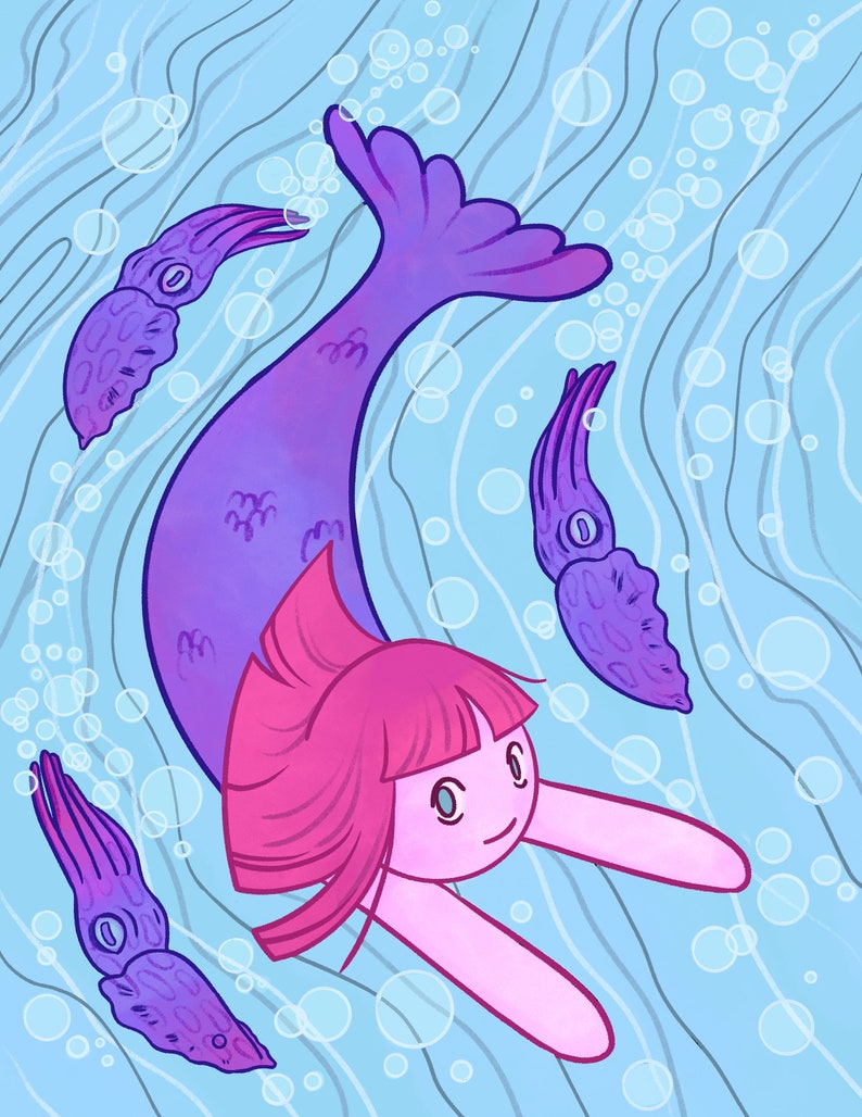 Printable Mermaid Coloring Book Page 12 JPEG and PDF Instant Etsy