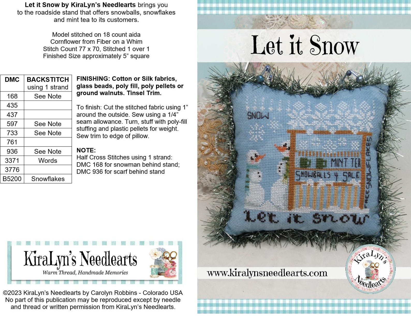 Let It Snow - Winter Cross Stitch Pattern -PDF Download by Kiralyn's ...