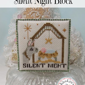 Silent Night Block - Christmas cross stitch pattern - pdf download by KiraLyn's Needlearts