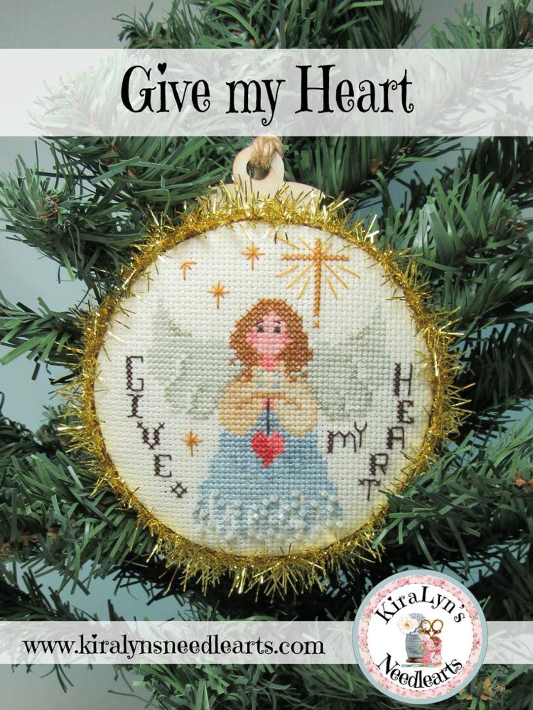 Give My Heart - Christmas Cross Stitch Pattern - Instant Pdf Download ...