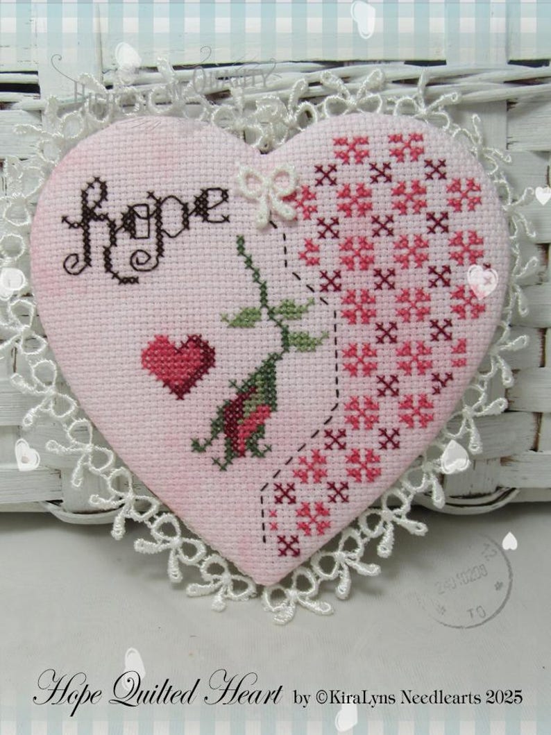 Hope Quilted Heart - Quilt Cross Stitch Pattern - Pdf Download by ...