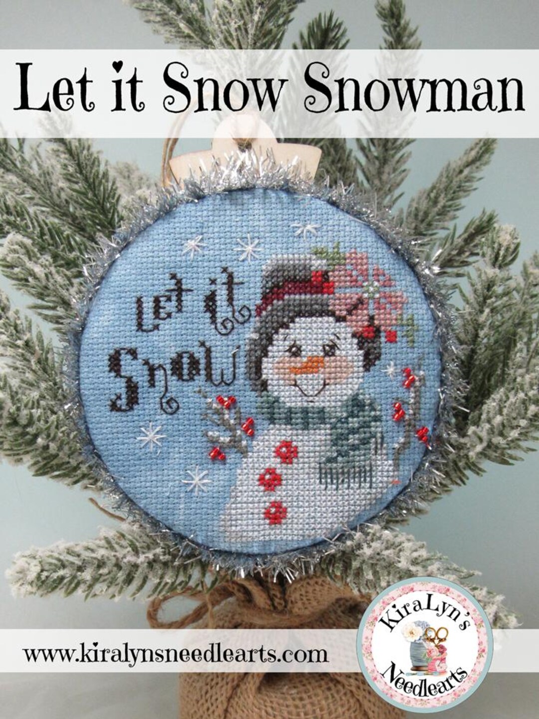 Let It Snow Snowman - Christmas Cross Stitch Pattern - Instant Pdf ...