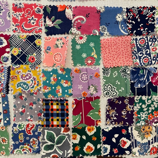 X25 FeedSack Antique 5SQ.Quilting Blocks,Ready/Appliqué 9x9