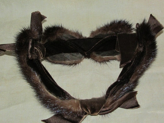 Vintage MINK Fur Hat Mink Headband Fascinator 195… - image 5