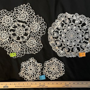 Choice of Handmade Lace Tatting Doily Tatted Table Topper Round