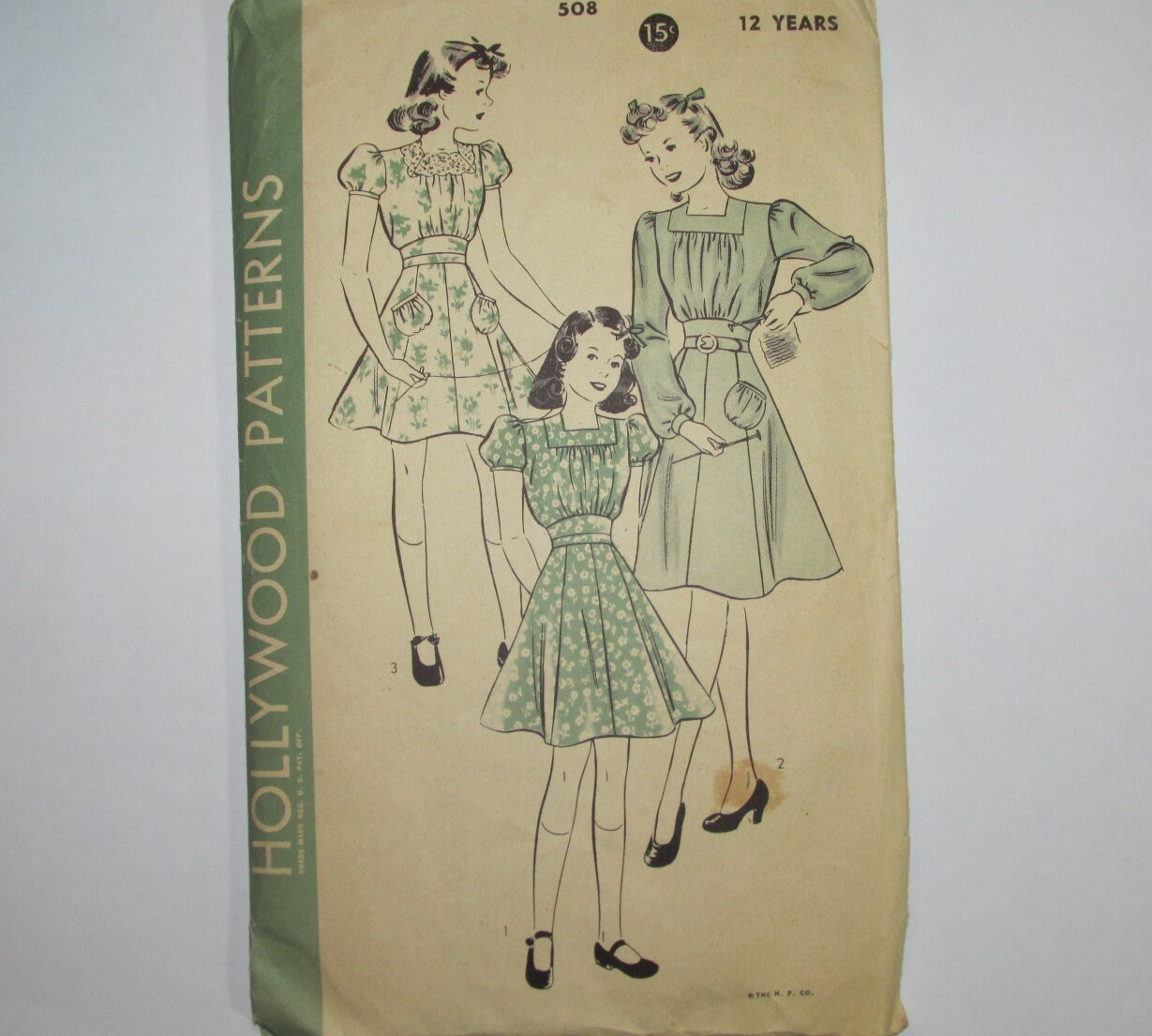 Vintage 1940s Hollywood 508 Sewing Pattern Girls One Etsy Vintage 1940s Hollywood 508 Sewing Pattern Girls One Etsy