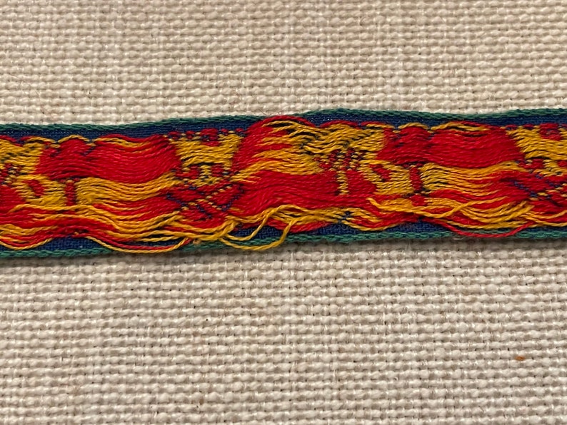 Vintage Dutch Theme Jacquard Trim Ribbon Woven Edging Windmills Holland ...