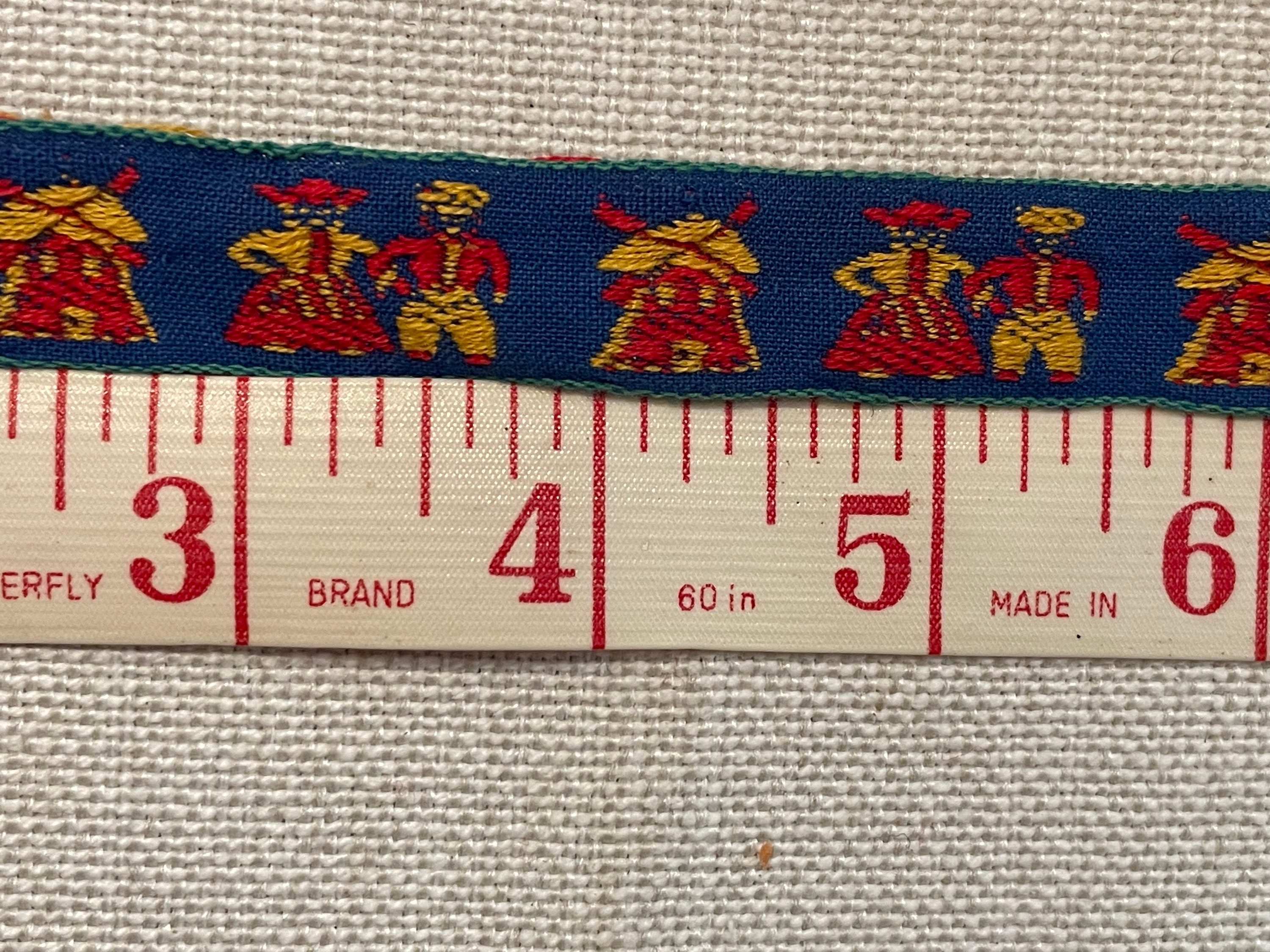 Vintage Dutch Theme Jacquard Trim Ribbon Woven Edging Windmills Holland ...