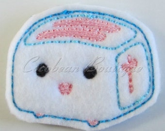 Kawaii Toaster  feltie -mini embroidery-digital download