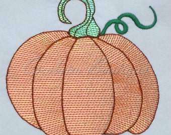 mylar Pumpkin applique embroidery