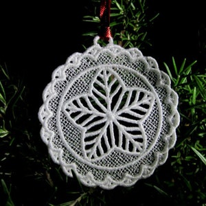 FSL-Free standing lace embroidery Star ornament design digital file