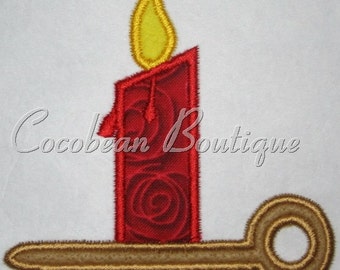 embroidery applique candle