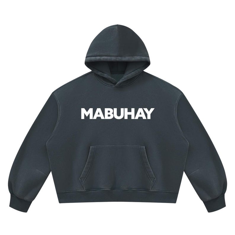 MABUHAY - Unisex Vintage Wash Boxy Fleece Hoodie image 1
