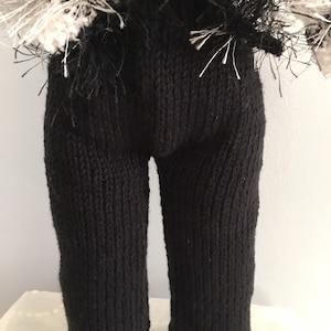 Black pants , knitted pants ,doll pants