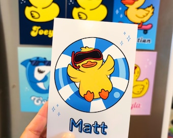 Personalized Cruise Magnet | Rubber Duck | 2 Sizes Available | Personalized Name |Cruise Stateroom Decor Magnet| Cruise Cabin Magnetic Decor