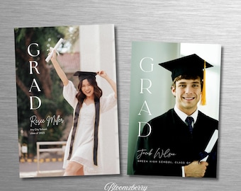 Custom Photo Magnet for Fridge |Graduation Photo Magnet| Matte Finish | Grad Photo Magnet | Photo Magnet | Graduation | Custom Photo Gift