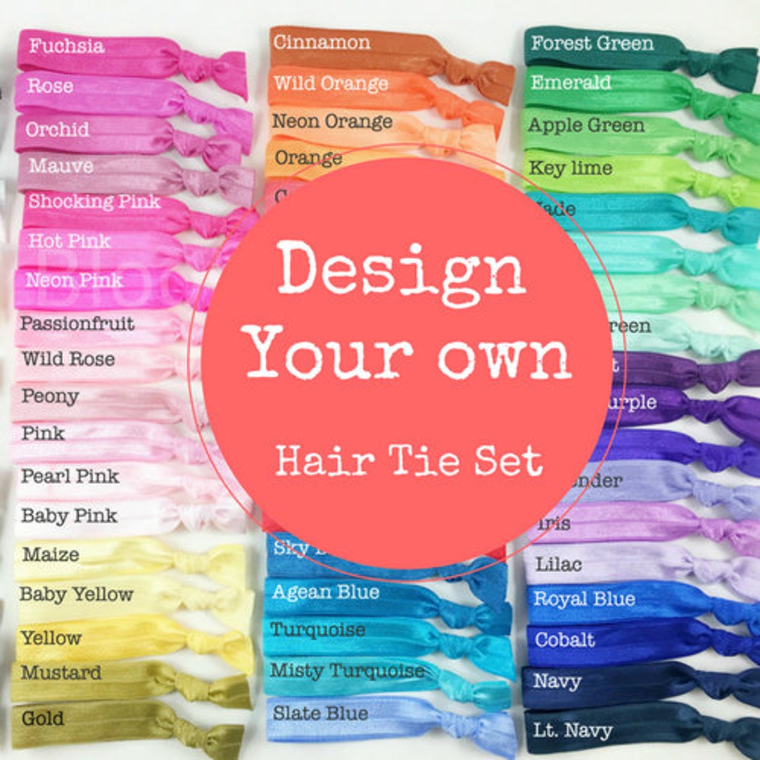 Design Your Own Hair Ties Gift Set Select Card and Hair Ties Choice