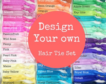 Design your own hair ties gift set - Select Card and Hair Ties Choice - Wedding Gift/ Wedding/Bridesmaid/Gift/Party favor - Perfect Wedding