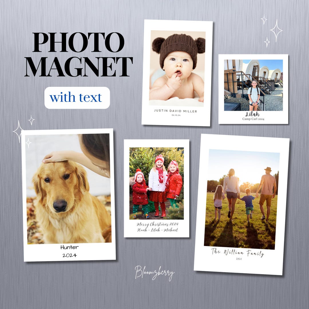 Custom Photo Magnet for Fridge |personalized Photo Magnet With Message ...