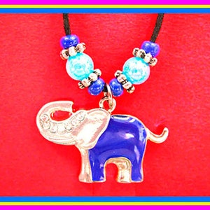 Elephant With Rhinestones on Trunk Mood necklace Color Change Mood Charm Pendant Elephant With Rhinestones on Trunk Mood necklace Color Change Mood Charm Pendant