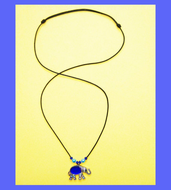 Elephant With Rhinestones on Trunk Mood necklace Color Change Mood Charm Pendant Elephant With Rhinestones on Trunk Mood necklace Color Change Mood Charm Pendant