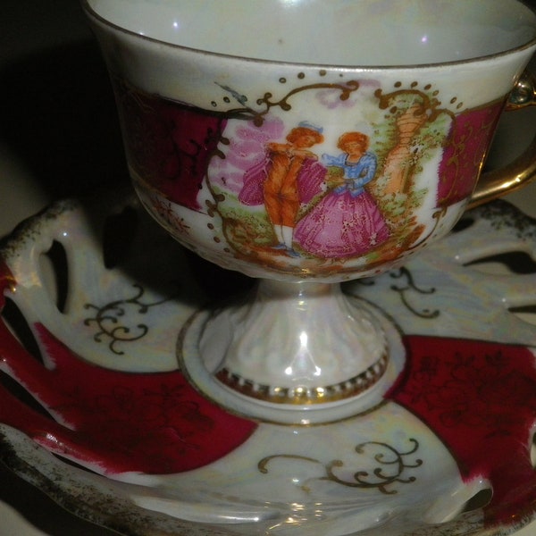 Vintage Victorian Style Tea Cup and Saucer