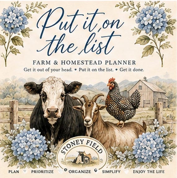 Farm & Homestead Planner Printable, Animal Records, Project Organizer (Digital Download)