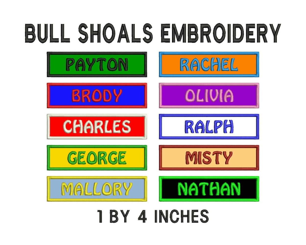 Custom Embroidery 6" x 4" Name Tag 3 LINES Patch With VELCRO® Brand Fastener Custom Embroidery 6" x 4" Name Tag 3 LINES Patch With VELCRO® Brand Fastener