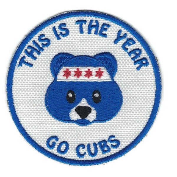 Chicago Cubs Patch Bear Patch Chicago Patch Cubs Fan Iron on Patch Baseball Patch