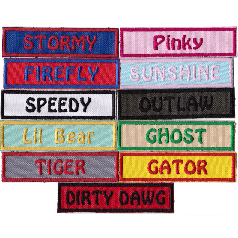Custom Name Patch Iron On Patches for Jackets with VELCRO® Etsy