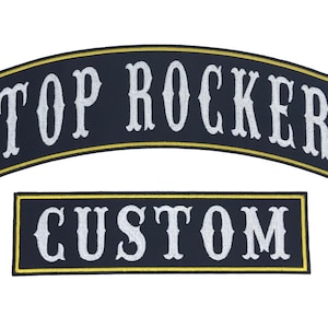 Custom Patches for Jackets Custom Back Patch Biker Patch Custom Patch Rockers Custom Rocker Patch
