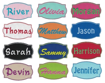 1 by 4 Name Patch Personalized Patch Custom Patch Embroidered Iron