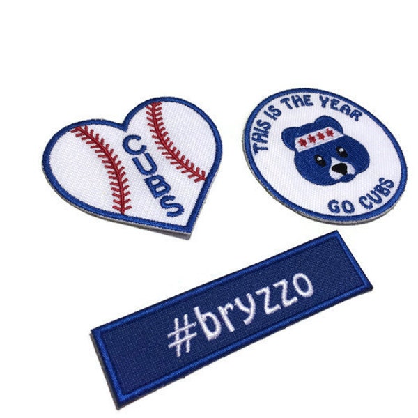 BRYZZO Chicago Cubs Patch Bear Patch Chicago Patch Cubs Fan Iron on Patch Baseball Patch #bryzzo Patch