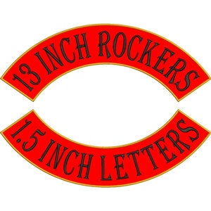 13 Inch Custom Rocker Patches Custom Rocker Patch