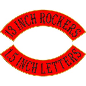 13 Inch Custom Rocker Patches Custom Rocker Patch