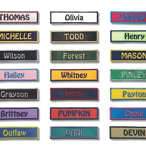 Name Patch, Personalized Name Patch, Iron on Name Patch, Embroidered Name  Patch, Name Applique, Patches, Single Name Patch, 