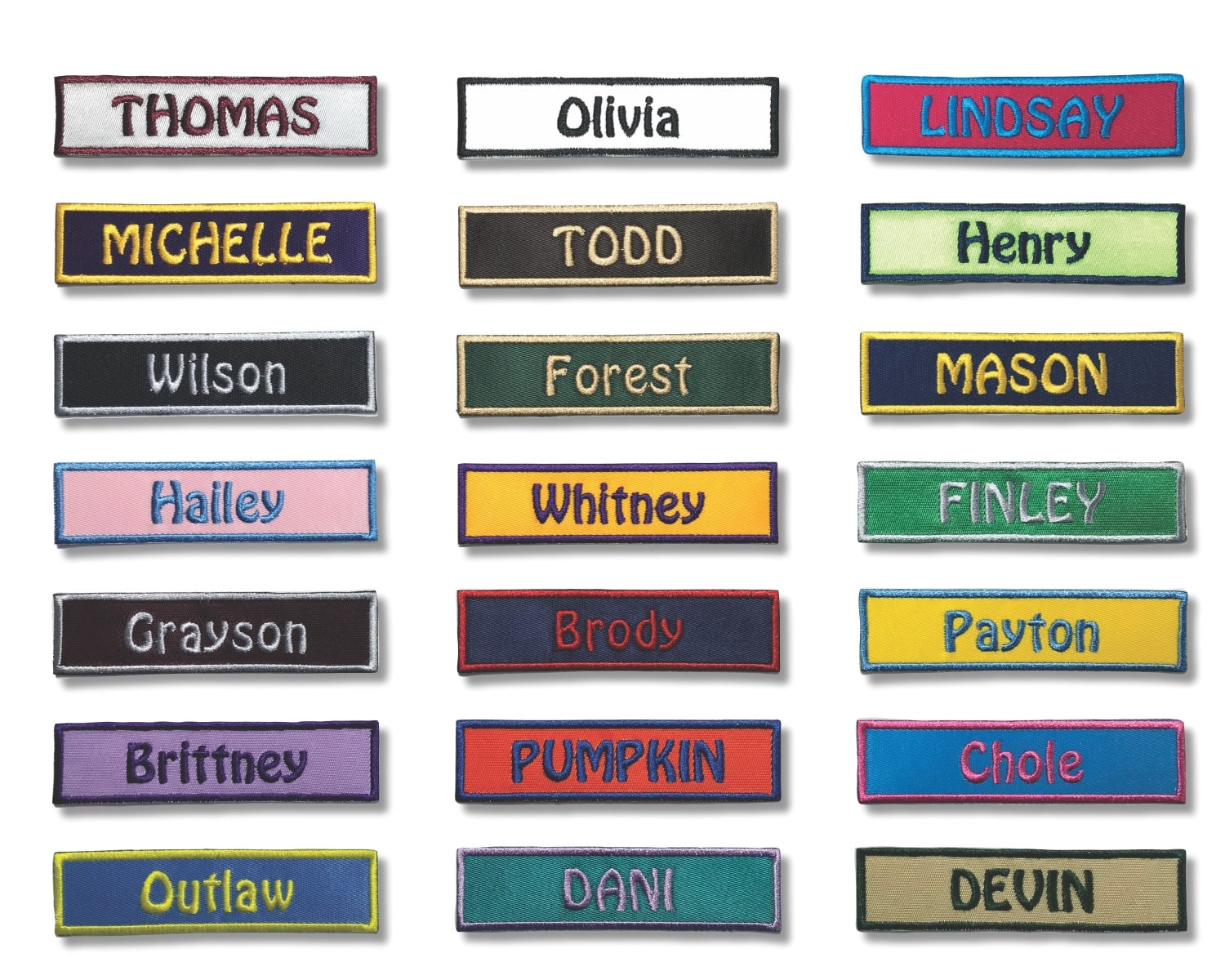 1 by 4 Name Patch Personalized Patch Custom Patch Embroidered Iron